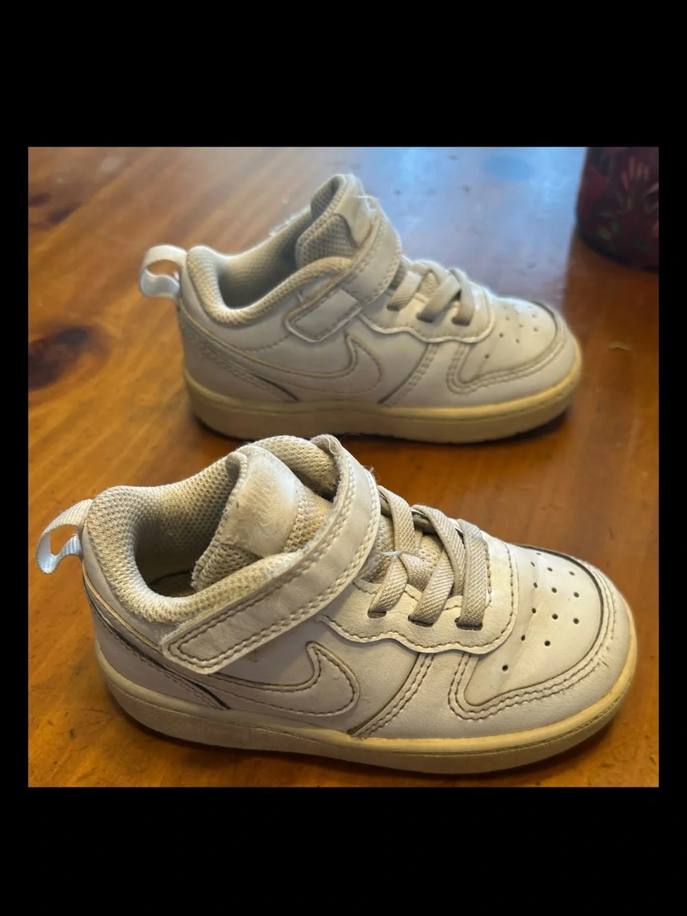 Nike Force One Toddle 7c White Tennis Shoes Lace Easy On